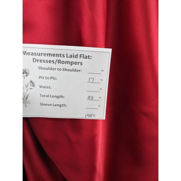 Amsale Storm Red Satin Midi Halter Dress Size 8 With Tie Back - Picture 9 of 9